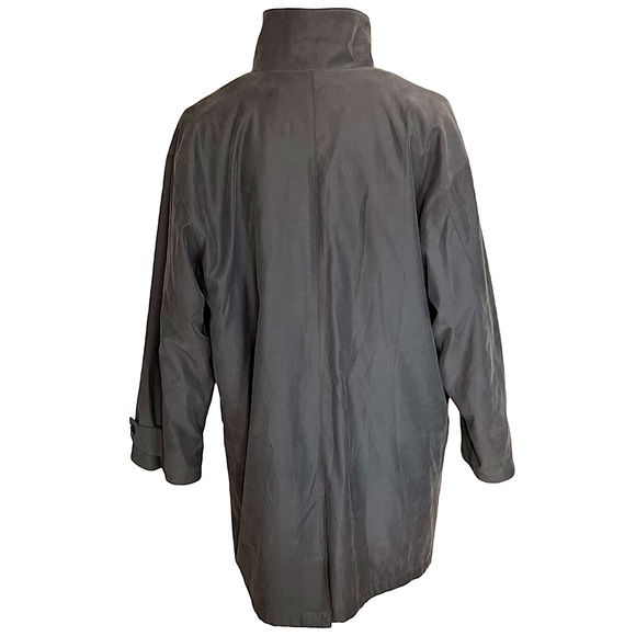 LONDON FOG Men’s Waterproof Water Repellent Removable Zip Lining Grey Green L - Picture 3 of 10
